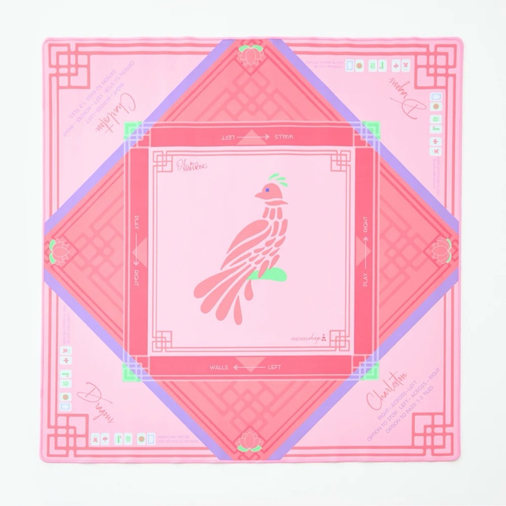 Oh My Mahjong Pink Birdie Mat